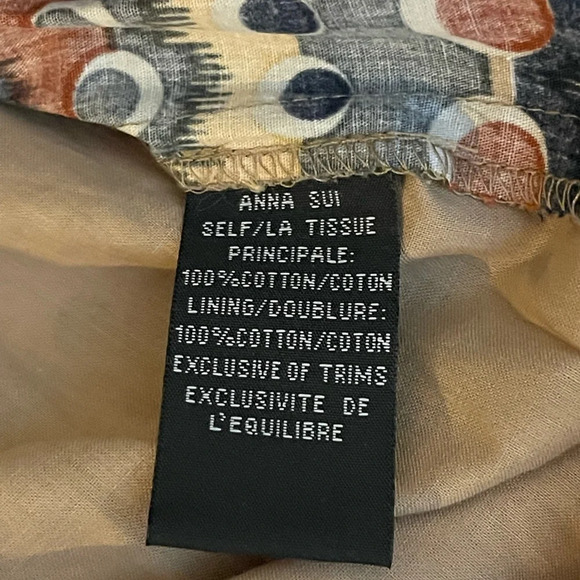 Anna Sui x Anthropologie Dots After Six Skirt, Tan/Black, Size 2, NWT - Picture 8 of 10